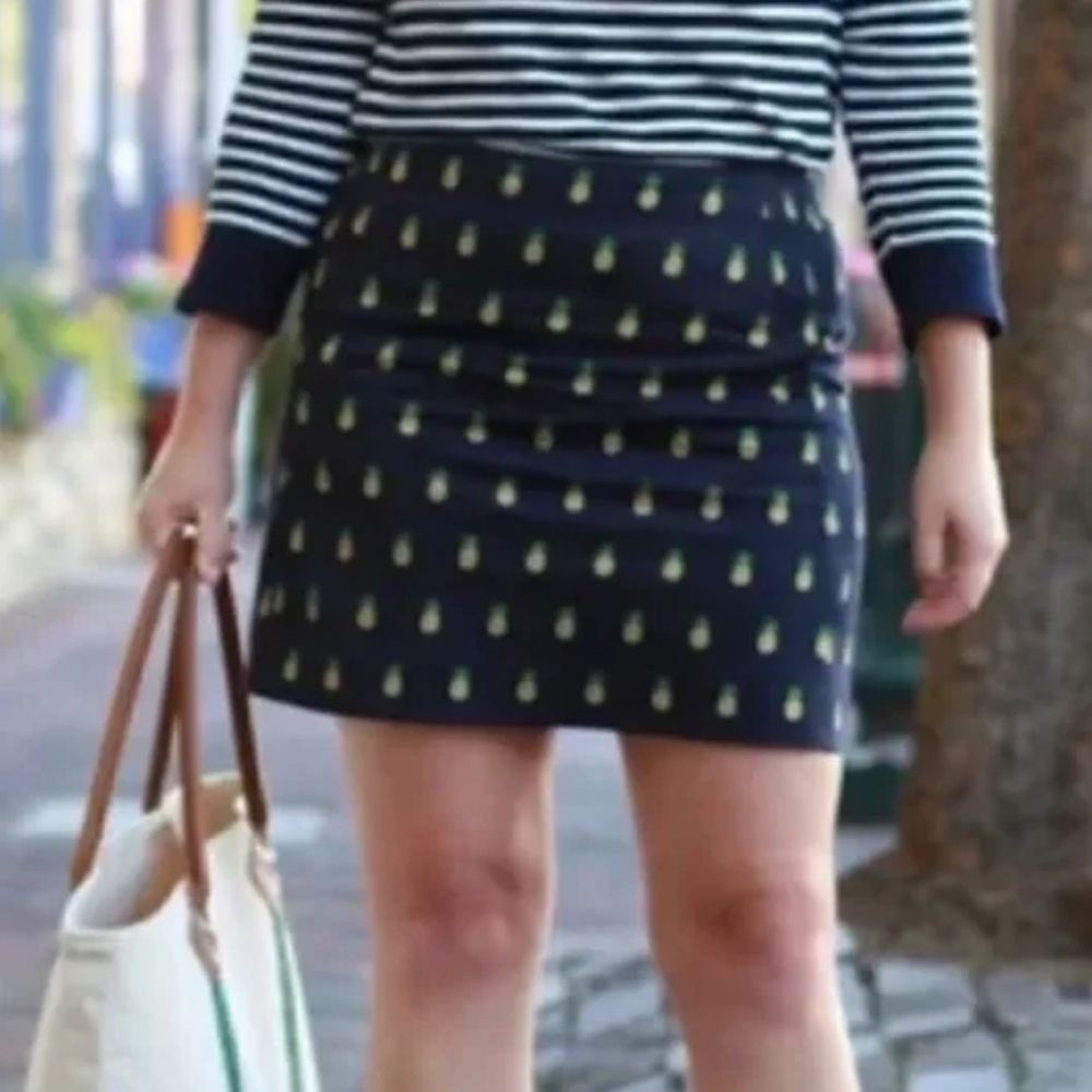 J. CREW Pineapple Print Women's Basketweave Mini Skirt